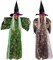2 Pack Halloween Hanging Witch with Red Eyes, Halloween Animated Witches, Halloween Haunted House Props Scary Decor, Theme Park Horror Layout Party Decoration